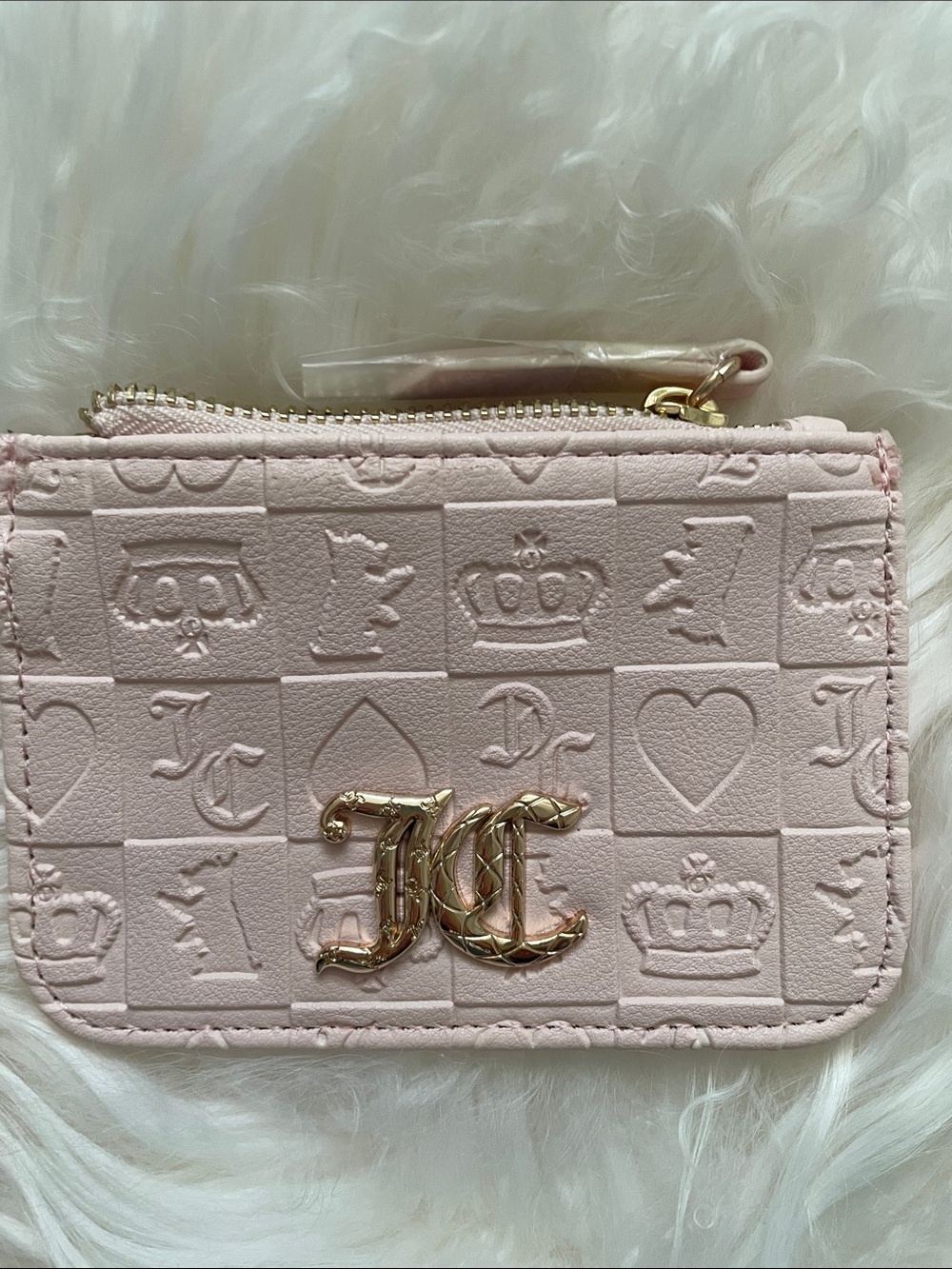 🎀JUICY COUTURE NWT Pink Zip Card Holder Wallet - Picture 8 of 10